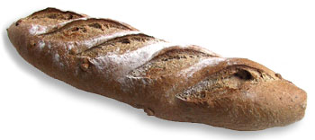 Typical French food - le pain aux noix - Nut Bread Loaf, delicious
