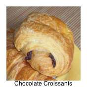 What to eat in Paris? Chocolate croissants are a delicious treat for breakfast.