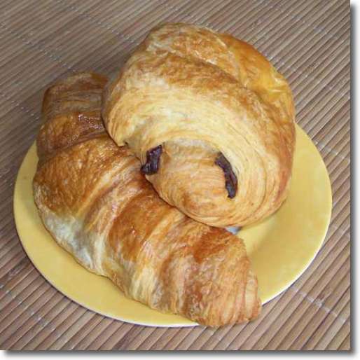 What to eat in Paris? Croissants and pain au chocolat at home.