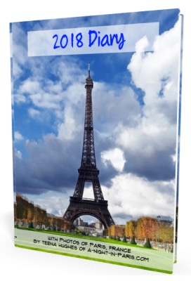 2018 Diary featuring the Eiffel Tower and other Paris photos