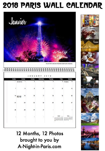 My 2018 Paris Calendar by Teena Hughes