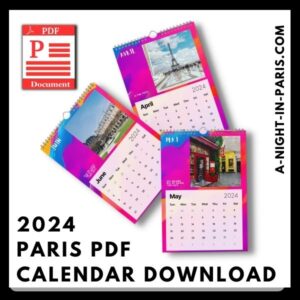 Download 2024 Paris Calendar A4