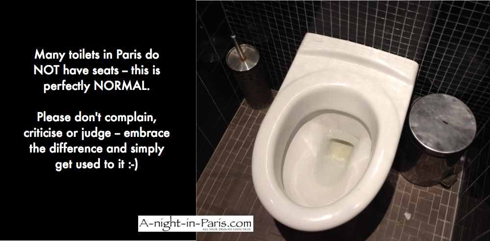 public toilets in Paris may not have seats