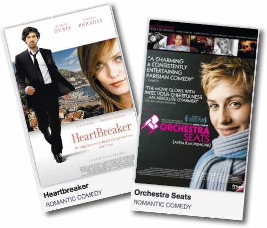 French movie HEARTBREAKER and ORCHESTRA SEATS 