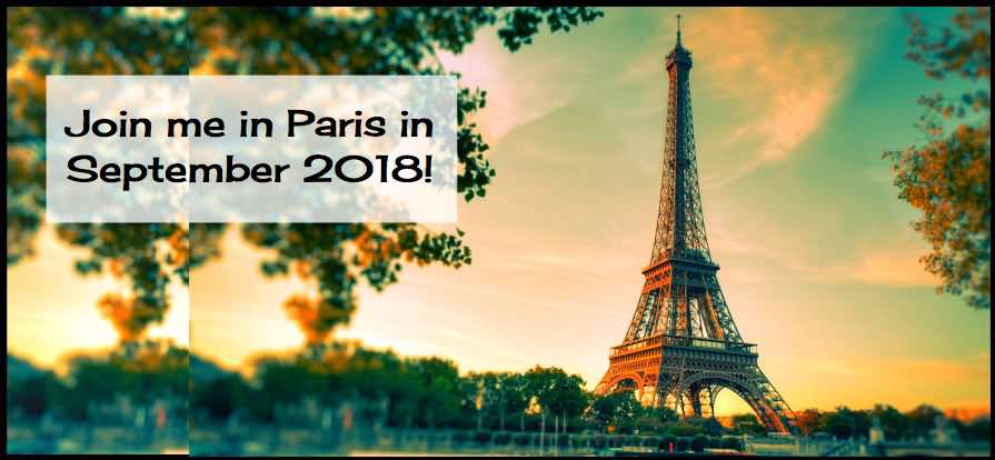 I'll be in Paris in September 2018 - shall we meet at a Paris sidewalk cafe?
