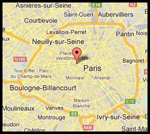 Map of Paris France showing the Peripherique