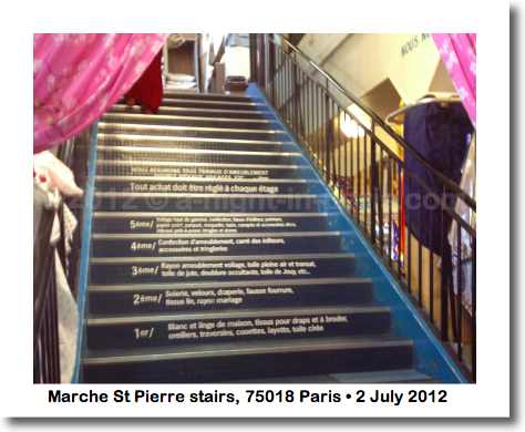 The stairs inside Marche St Pierre, 75018 Paris (image)