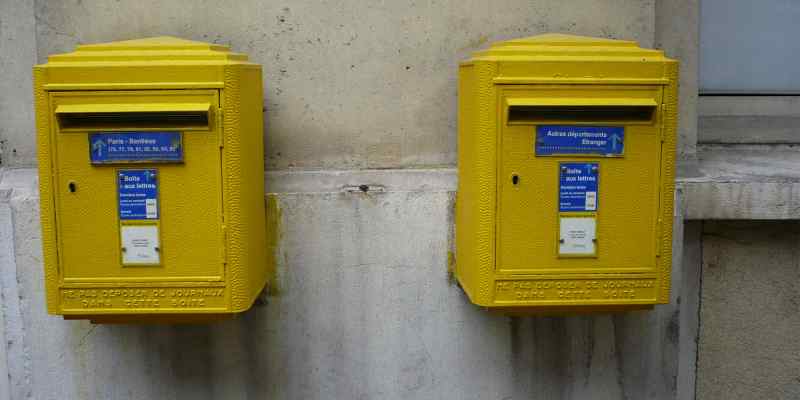 Dreaming of Paris - yellow letterboxes